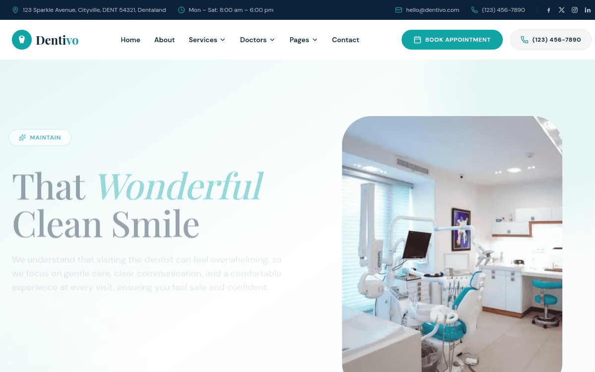 Dentivo — Dental Clinic sample website