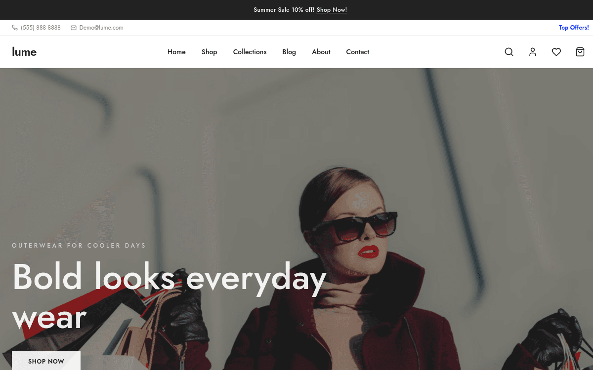 Lume — E-commerce sample website