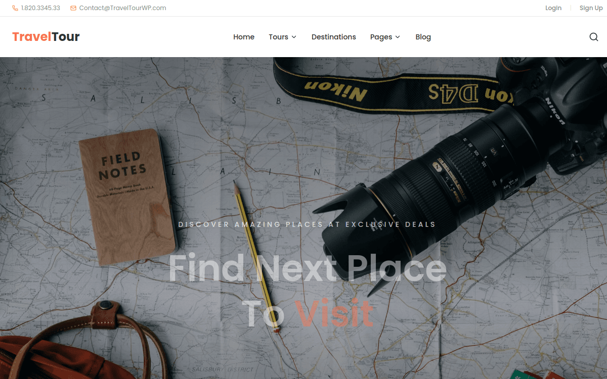 TravelTour — Travel & Tours sample website